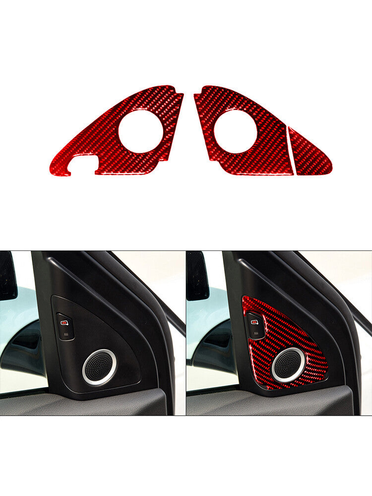 Red Carbon Fiber Radio & Navigaiton System Frame Trim For Z4 E89 2009-2016 v