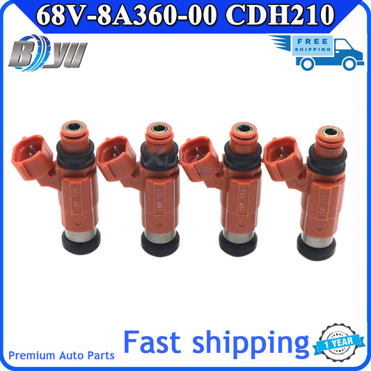 Four fuel injectors for Yamaha Outboard 115 Marine 68V-8A360-00-00 CDH210 INP771- v