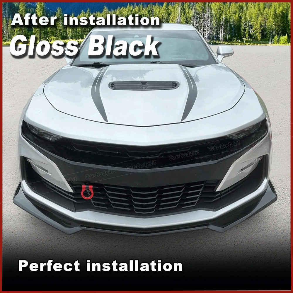 Fit for Chevrolet Camaro Z1L 2016-2018 Front Bumper Lip Spoiler Gloss Black