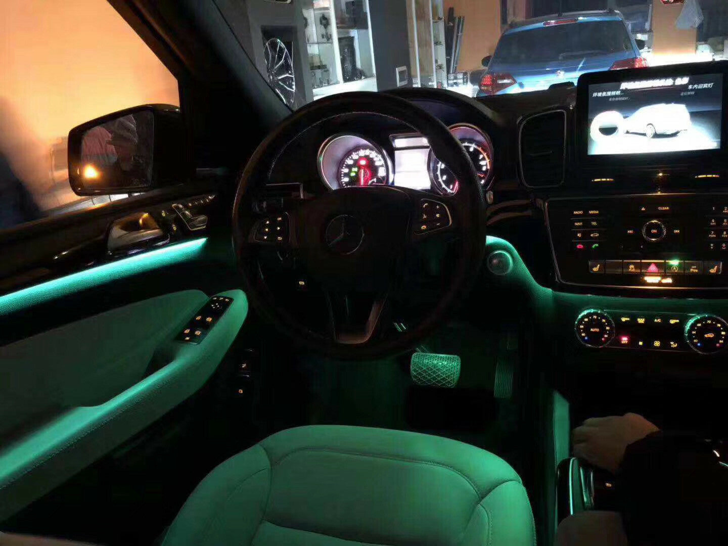12 color Illuminated LED Ambient update retrofit light for Mercedes W166 GLE v