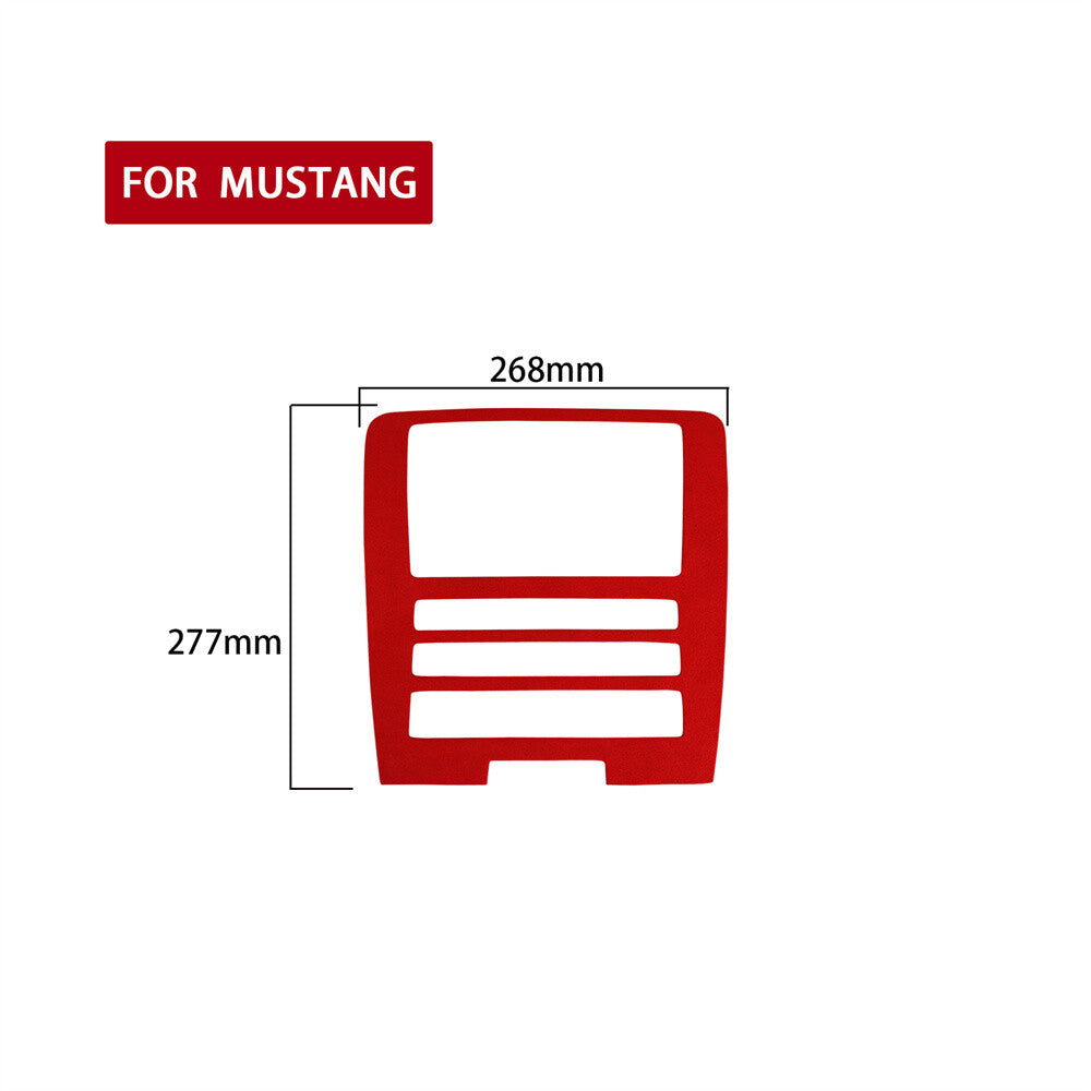 Suede Wine Red Central Control Navigation CD Panel Trim for Ford for Mustang 2009-13