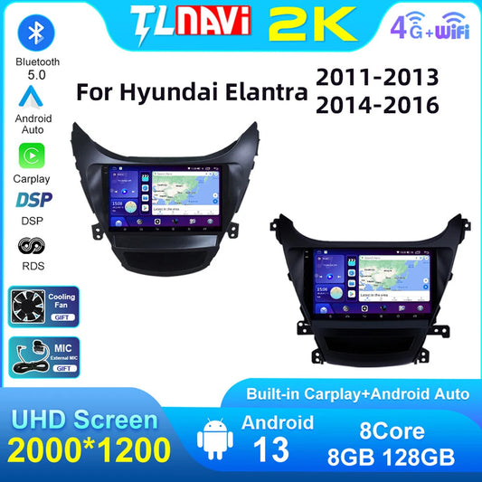 for Hyundai for Elantra Korean Stereo CarPlay Car Radio Multimedia Player GPS Screen