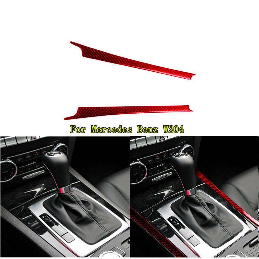Red Passenger Central Control Trim Cover Carbon Fiber for VW Touareg 2011-2018 v
