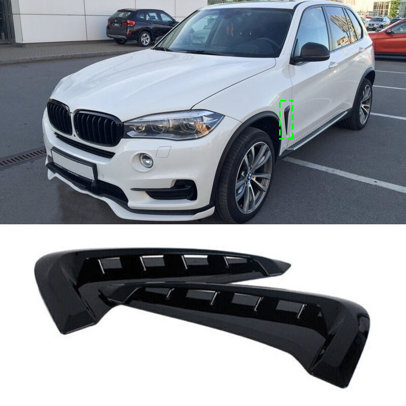 2pcs for BMW X5 F15 2014-2017 Side Wing Air Flow Fender Intake Vent Cover Trim