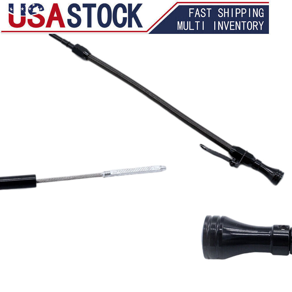 Black Flexible Stainless Oil Dipstick For LSX LS1 LS2 LS6 4.8L 5.7L 6.0L 6.2L Q