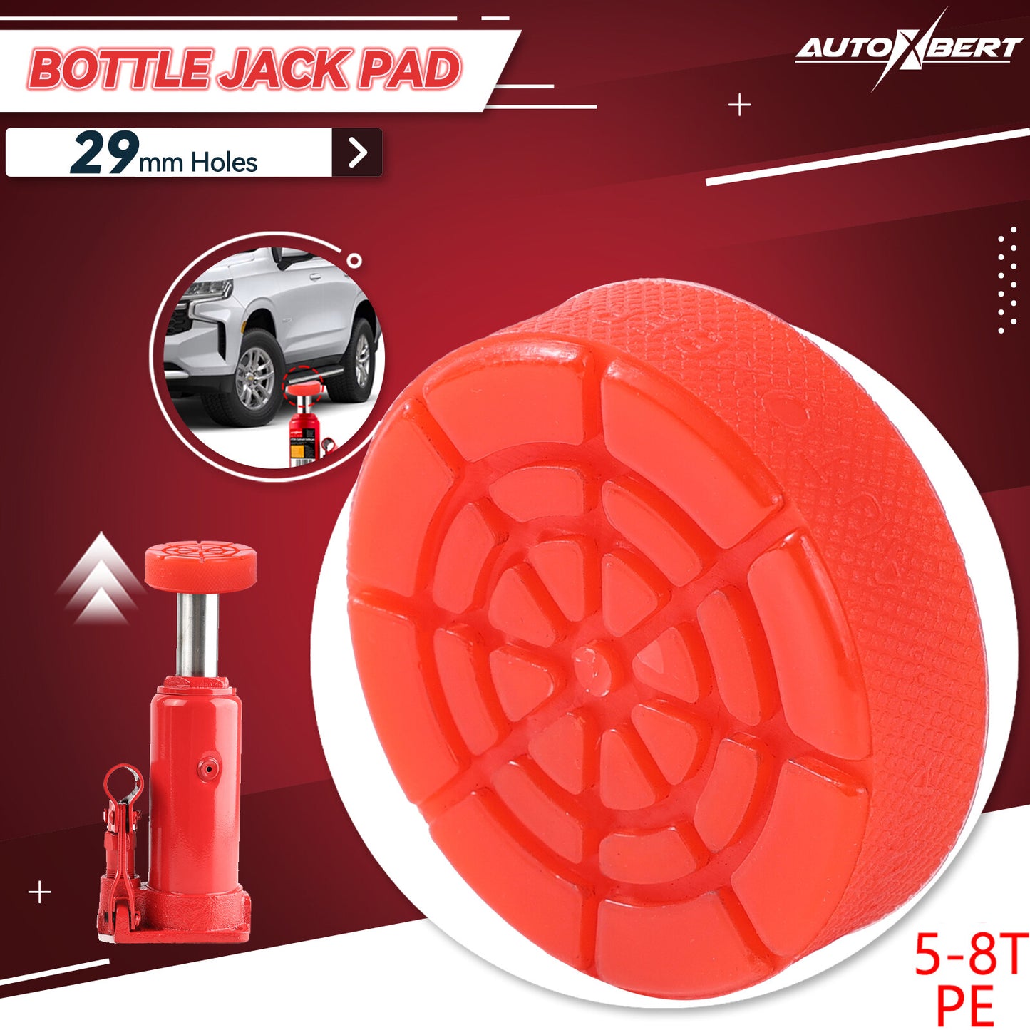 Polyethylene Jack Pad Lift Car Damage Protection For Most 5-8 Ton Bottle Jacks