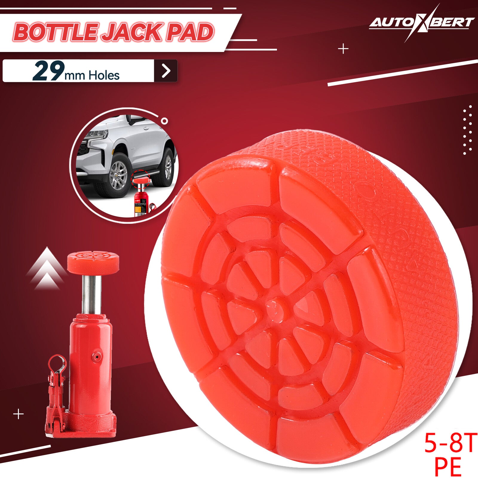 Polyethylene Jack Pad Lift Car Damage Protection For Most 5-8 Ton Bottle Jacks