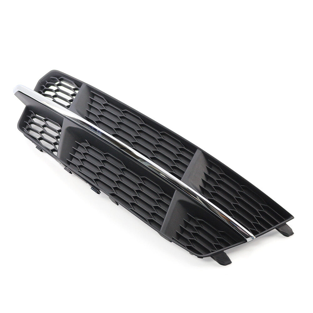 for Audi A6 C7 2014-2018 Black Chrome Front Bumper Lower Side Grille