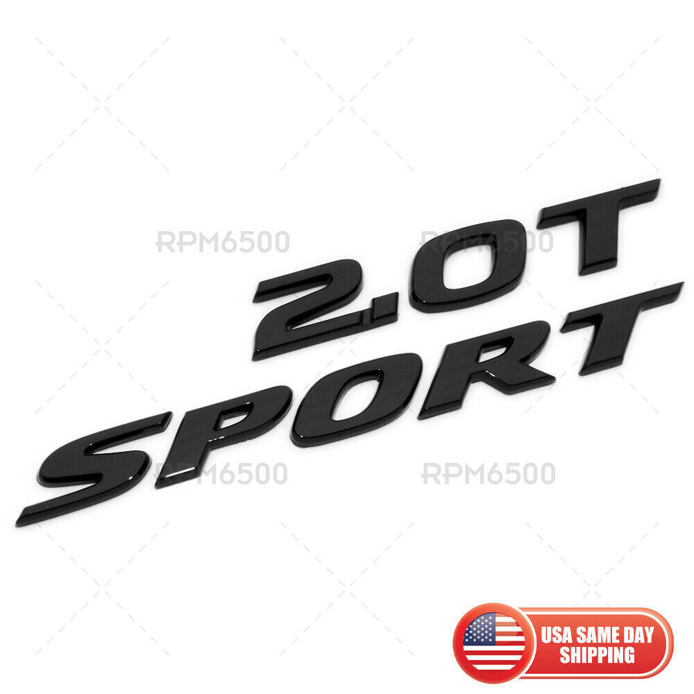 SET for Honda 2.0T Sport Luggage Rear Trunk Lid Logo Badge Nameplate Emblem Black