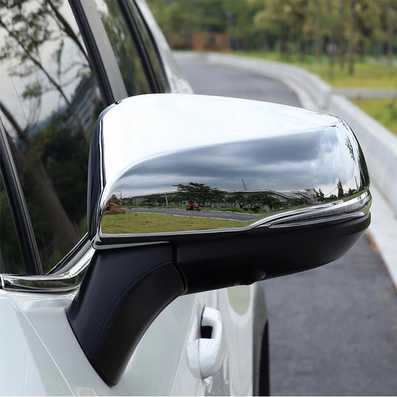 ABS Chrome Door Rearview Mirror Cover Trim 2P for Toyota Grand Highlander 24-25