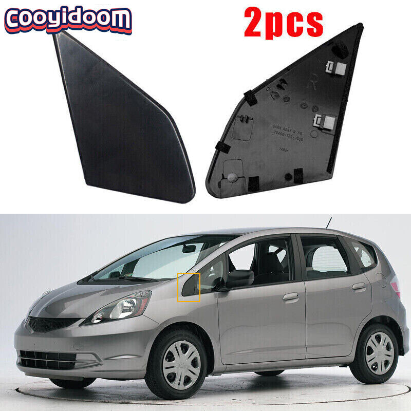 Pair ront Door Garnish Cover Panel Window Glass Plate Trim for Honda 2009-2013