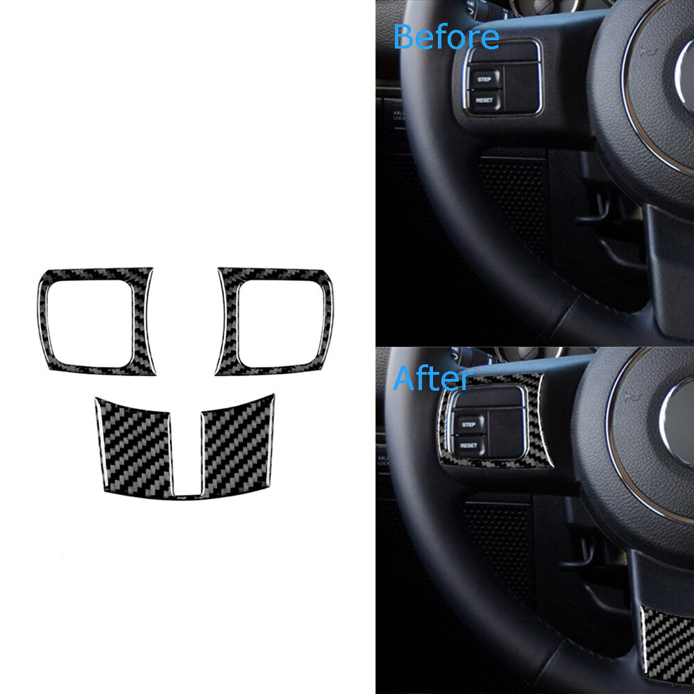 Red Car Headlight Trim Cover Decor Carbon Fiber for Dodge for Challenger 2015-2020 v