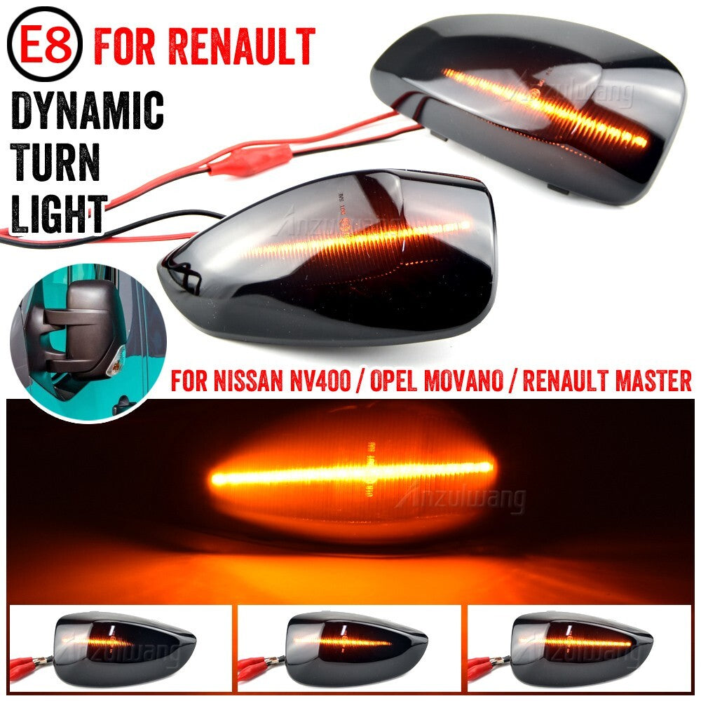 Sequential LED Dynamic Side Mirror Turn Signal Light Assembly for Renault Master