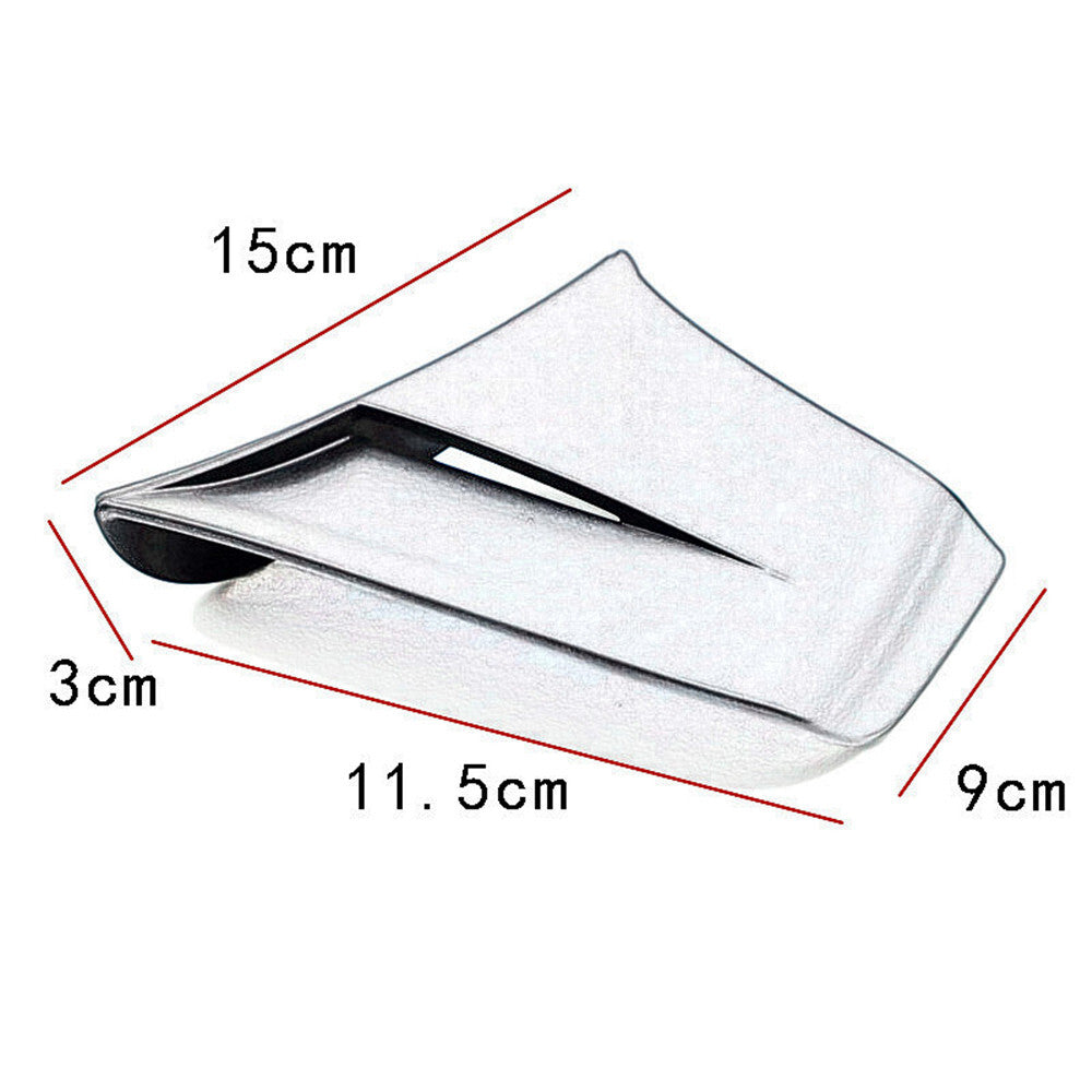 1Pair Motorcycle Winglets Aerodynamic Spoiler Wing Sticker Trim Kit Glossy Black Q
