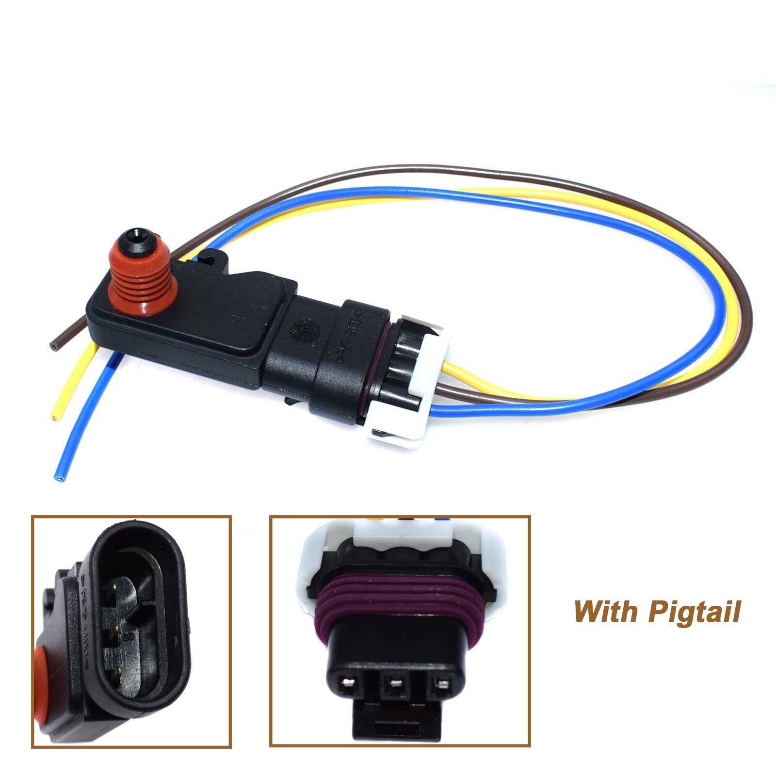 Manifold absolute pressure map sensor with plug for Buick , for Cadillac , , for Isuzu - n