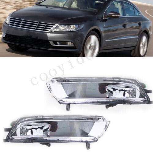 A pair of front bumper fog lights are suitable for Volkswagen for Passat CC 2012-2015-2016-2017.