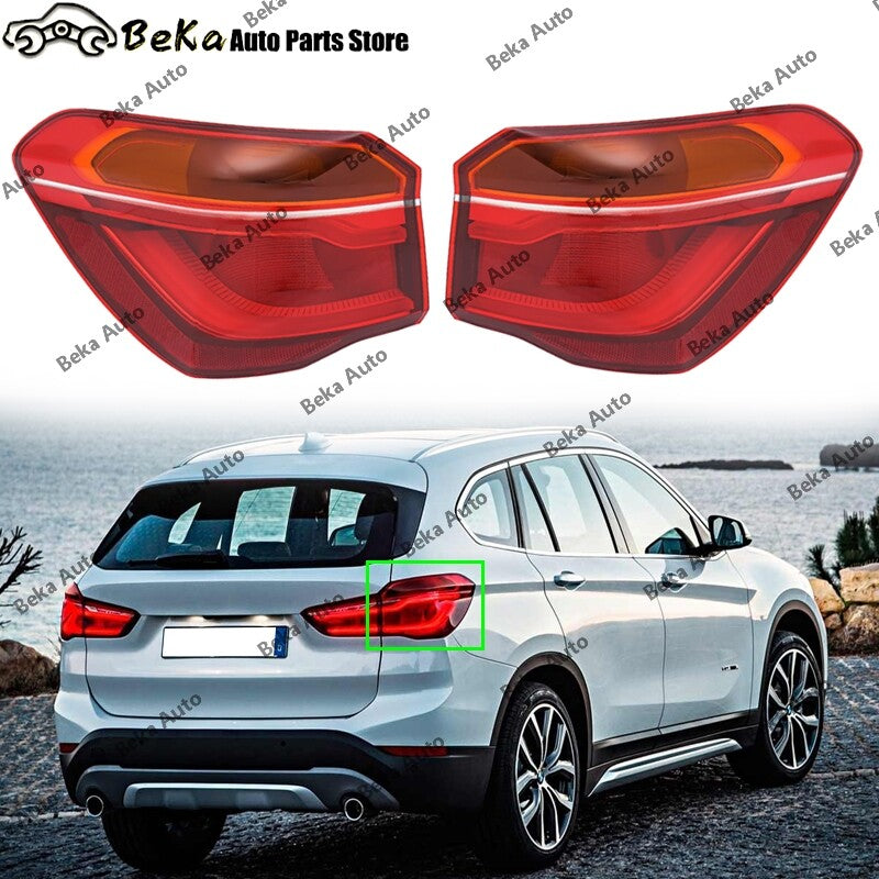 A pair of LED rear taillights for 2016, 2017, and 2019 for BMW X1 F48/F49 models.
