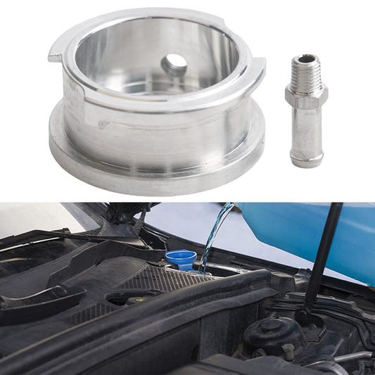 Aluminum Weld On Radiator Filler Neck Filler ID 42mm OD 56mm Silver