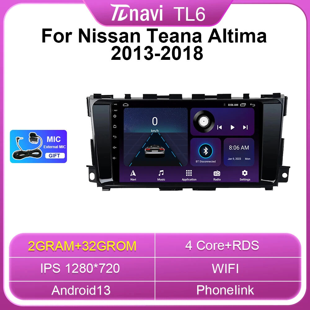 Screen Car Radio for Nissan Teana 3 for Altima 5 L33 Video Player Carplay GPS Navi