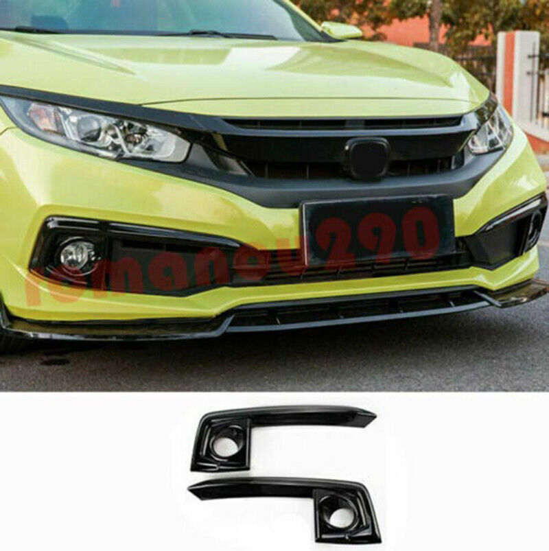 2-Pack ABS Gloss Black Tail Light Cover Trim for Hummer SUV H2 2003-2009- v