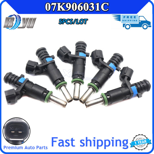 5 fuel injector nozzles 07K906031C suitable for Jetta Beetle for Passat 2.5L L5 (07-13-) v