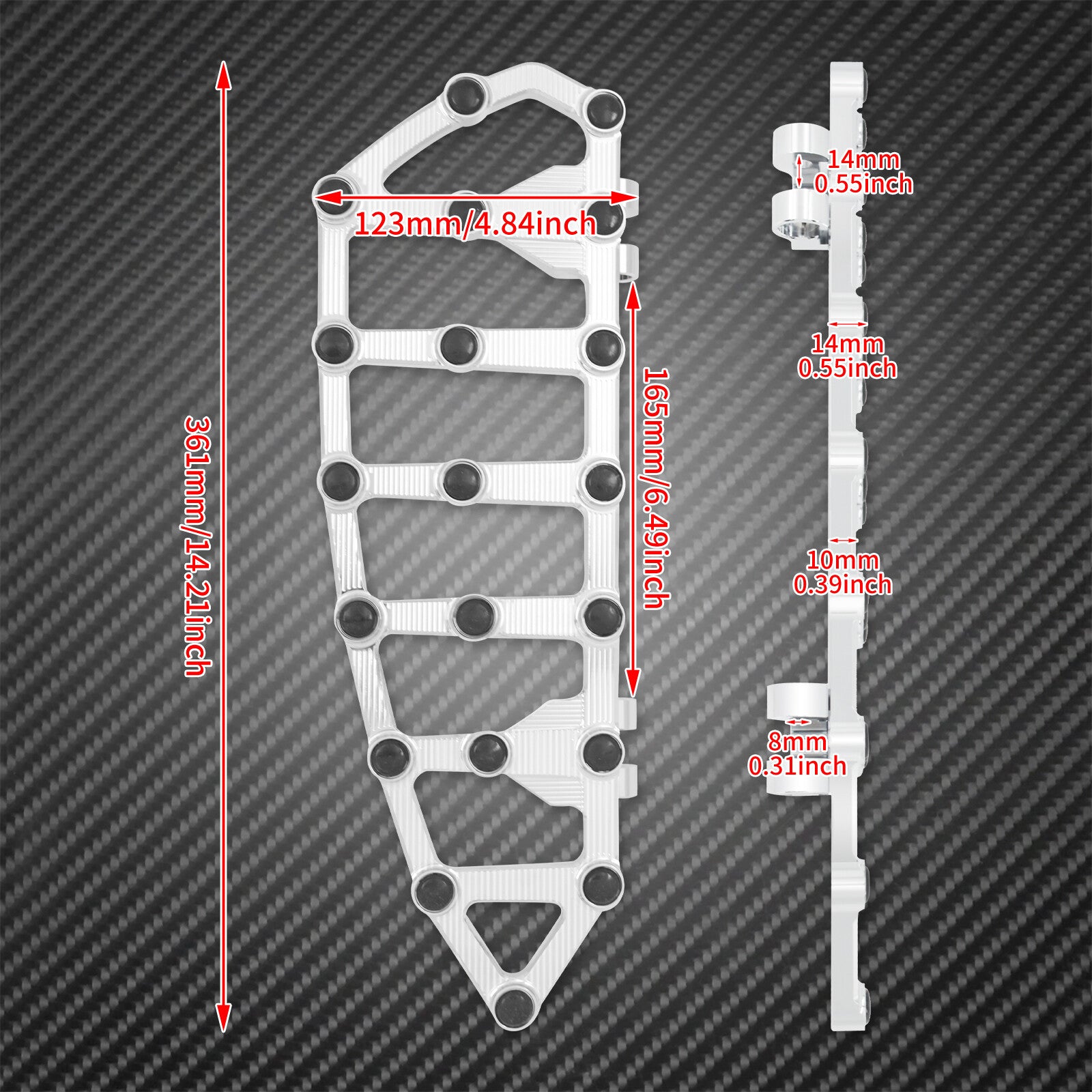 Chrome Front Rider Floorboards Footboard Fit for Harley Softail FL 86-17 Touring