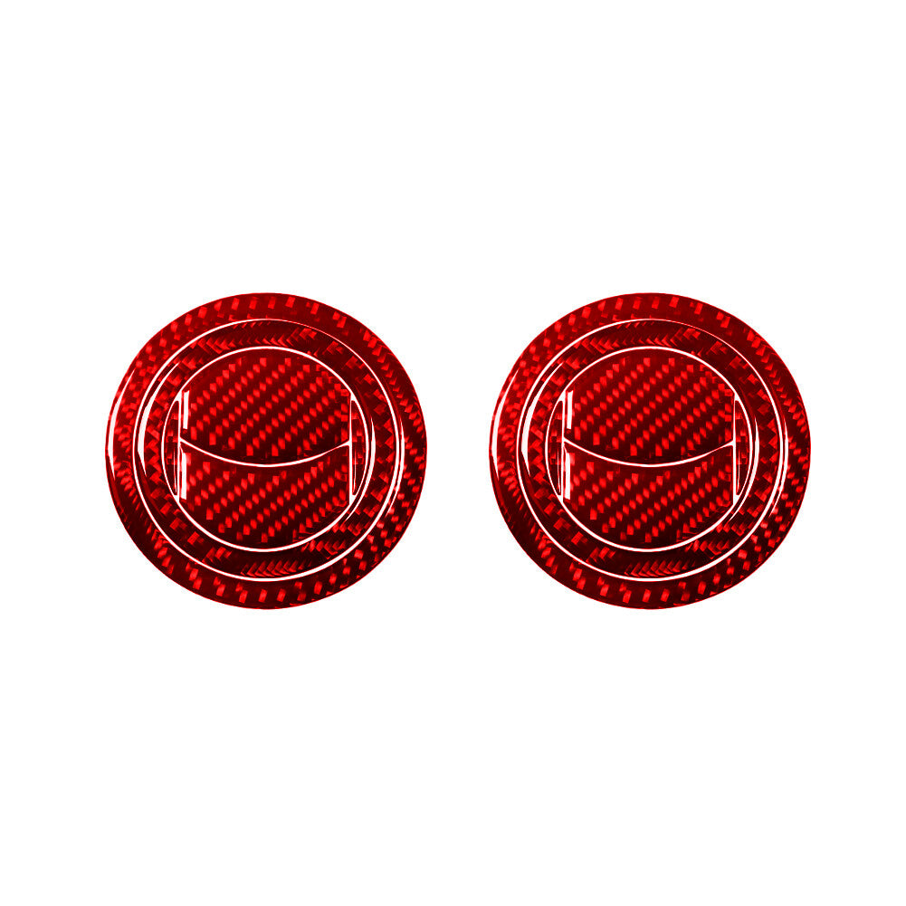 Red Carbon Fiber Front Door Interior Trim Strip Cover for Chevy Impala 2014-2020 v