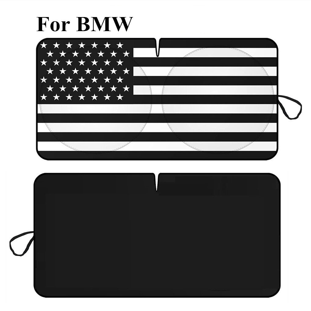 for BMW Accessory Car Windshield Sun Shade US Flag UV Block Shield Cover Visor