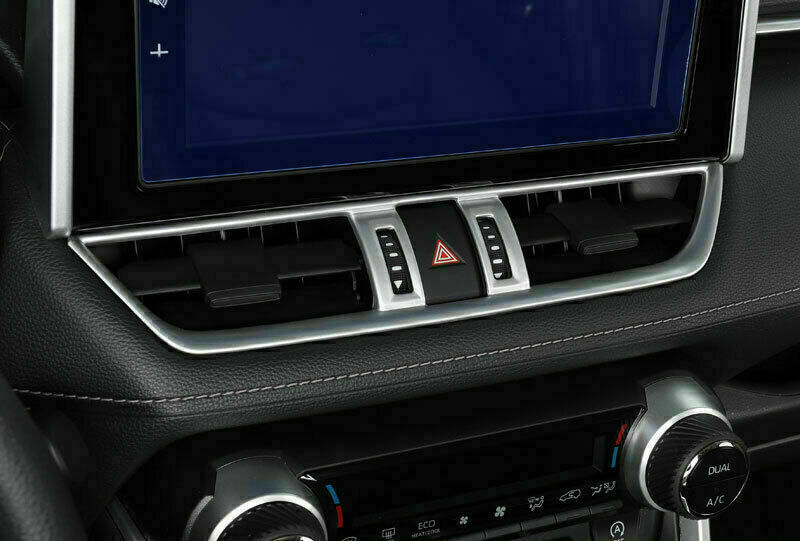 for Toyota RAV4 2019-2023 Matte Silver Central Console Air Outlet Vent Frame ABS