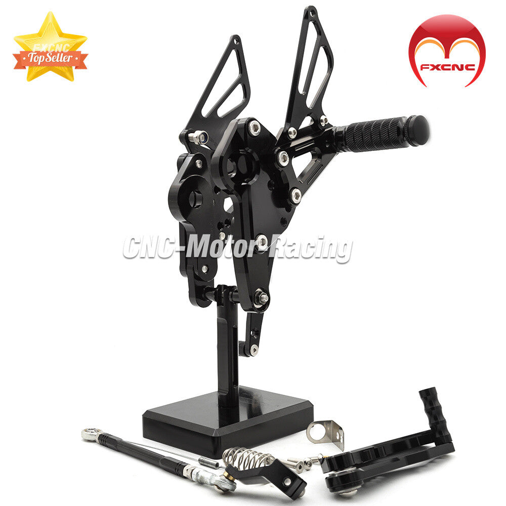 CNC geared casters suitable for Yamaha FZ-09/MT09 models manufactured between 2013 and 2016, 2017 and 2019, and 2020.