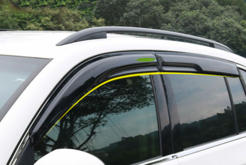 Fit for Volkswagen for Tiguan ABS 2010-2016 Black Window Visor Shades Sun Rain Guard