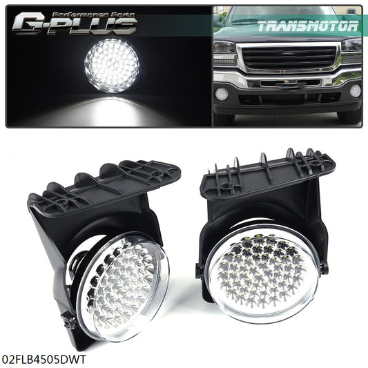 Suitable for 03-06 for GMC for Sierra 1500 2500 3500 Full LED Fog Light Left + Right Light - v