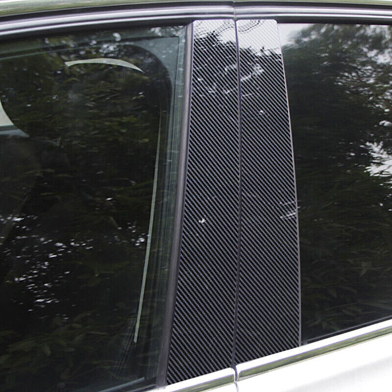 for Bmw 5 Series F10 11-2017 Carbon Fiber Pillar Posts Door Window Molding Strip