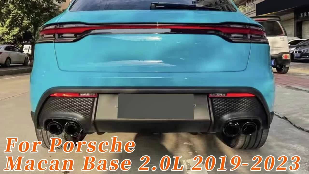 Black Exhaust Tips Muffler Pipe for Porsche Macan Base 2.0L 2019-2024 Q