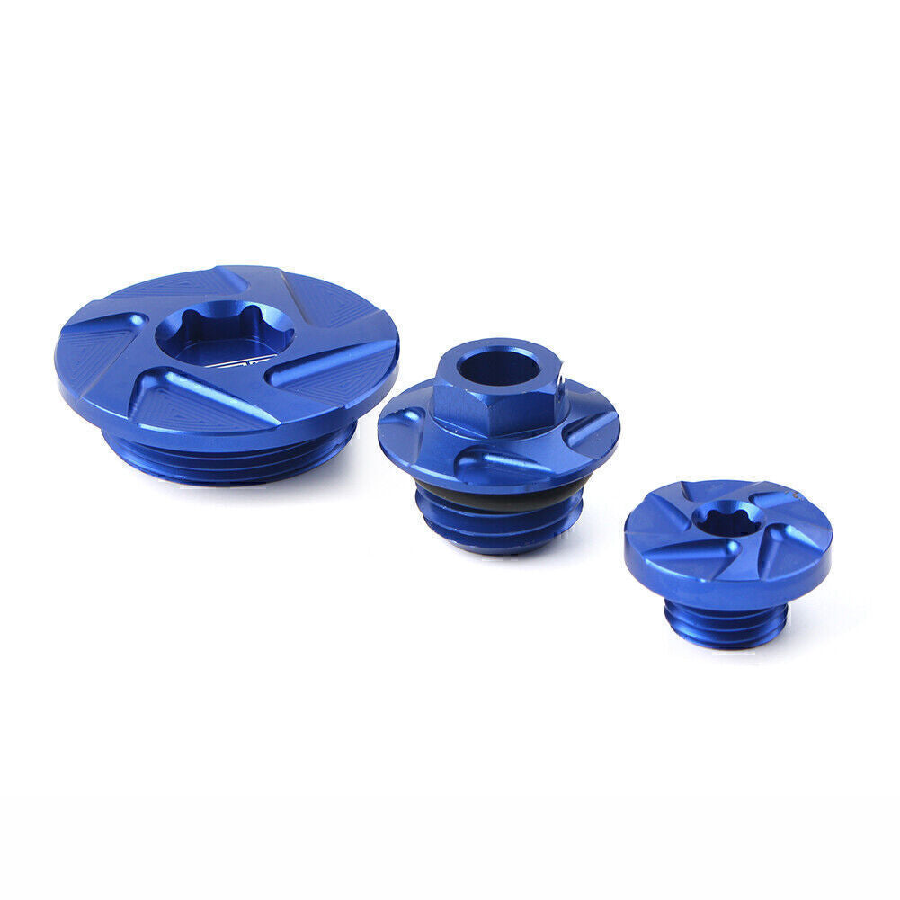 For YZ250F 01-13 YZ450F 03-05 Blue CNC Engine Timing Oil Filter Plugs Bolts Q