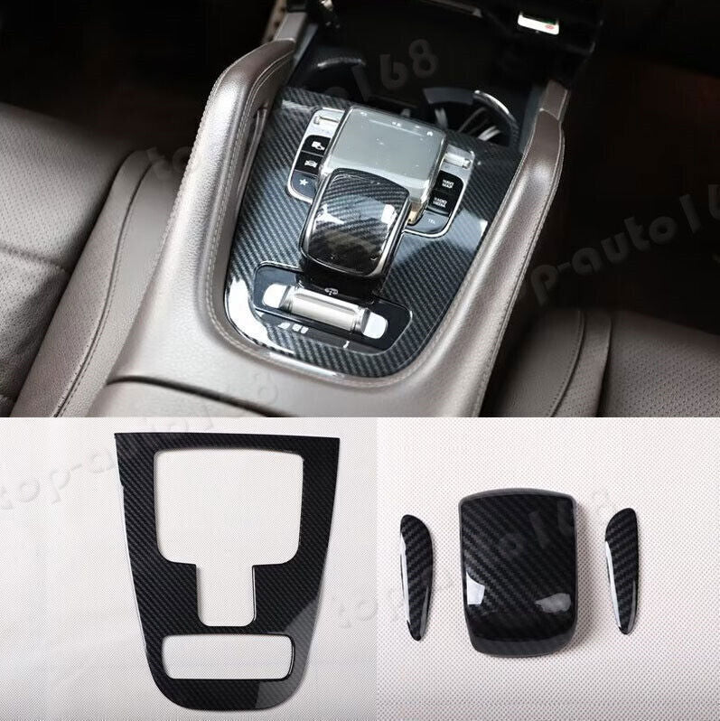 ABS Carbon Look Gear Shift Panel Cover Trim For GLE-SUV 2020-23 B n