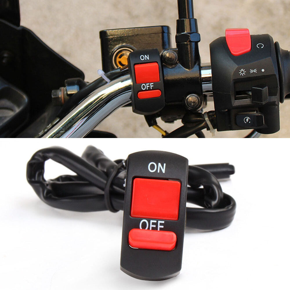 Electric Switch Motorcycle Handlebar Mount Flameout Switch ON-OFF Button Q