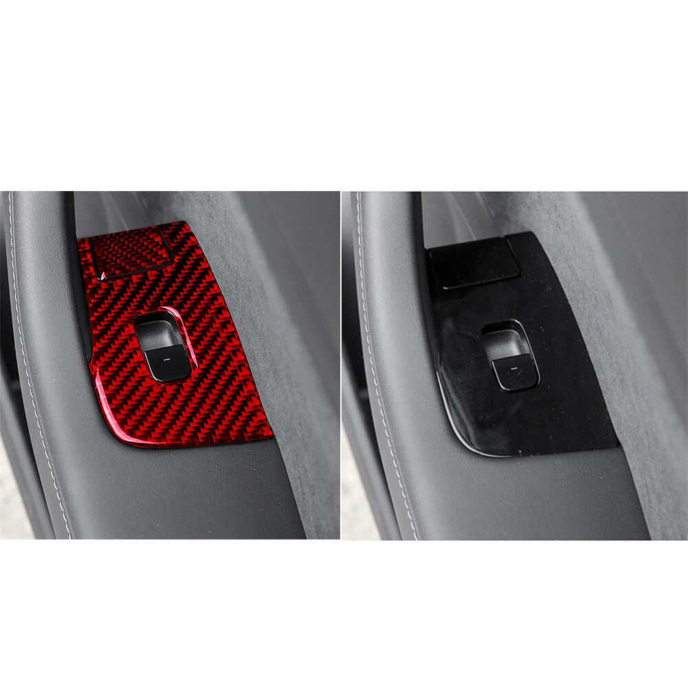 4Pcs Carbon Fiber Interior Door Handle Cover Trim For 4Runner 2010-2020 v