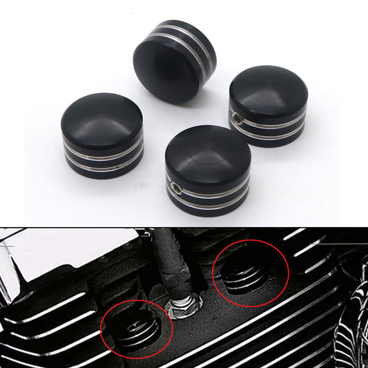Black Spark Plug Head Bolt Cap Cover Plug for Harley Twin Cam Touring 1999-2017 Q