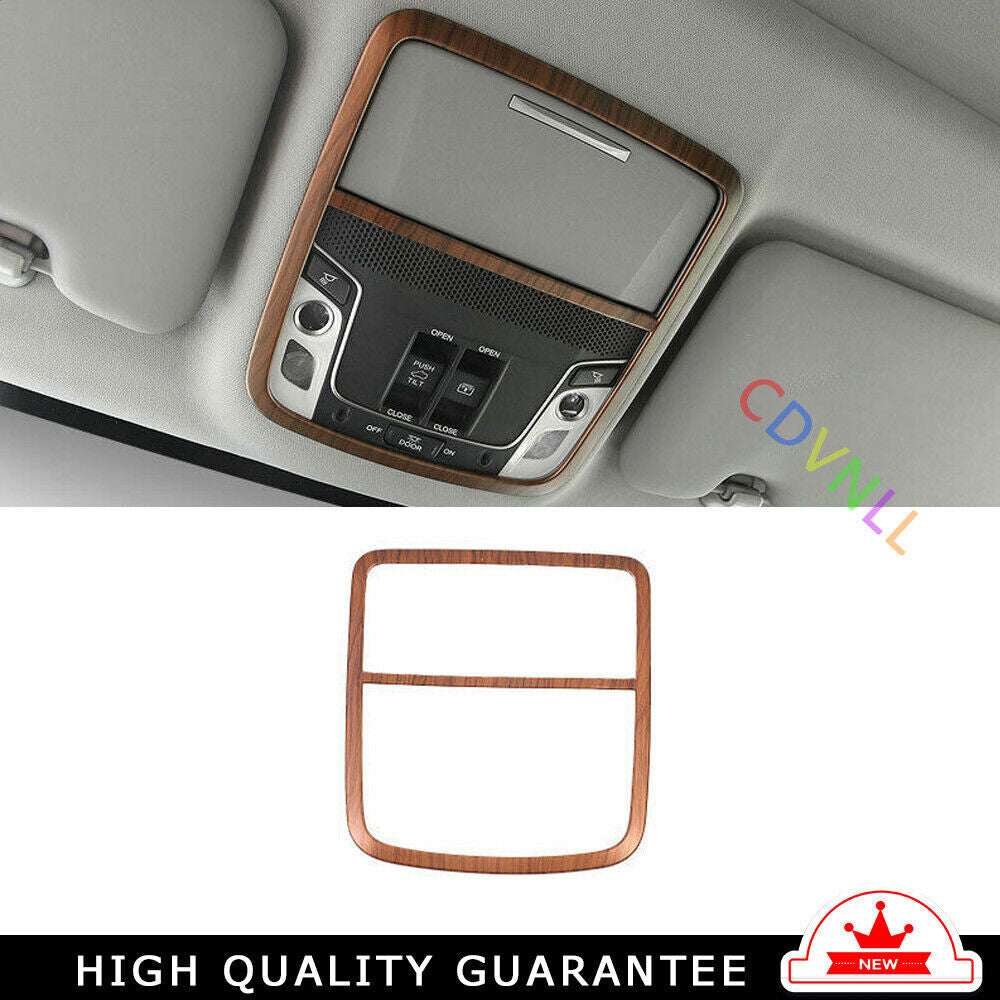 Front Reading Lamp Frame Cover Trim 1 for Honda CR-V 2017-2022 Matte Peach Wood