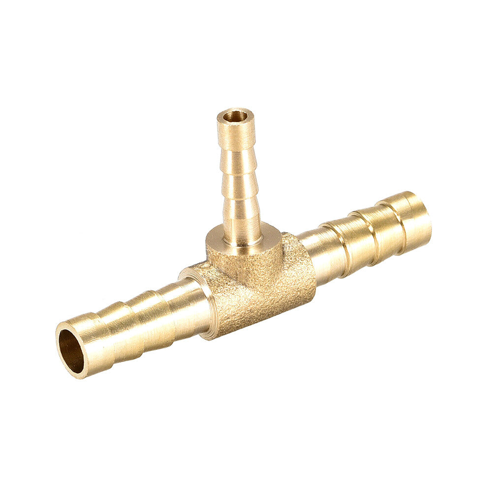 Fitting Fuel Connector Tee 3-Way Hose Barb Brass 1/4 X 1/8 X 1/4 6mm 4mm 6mm Q