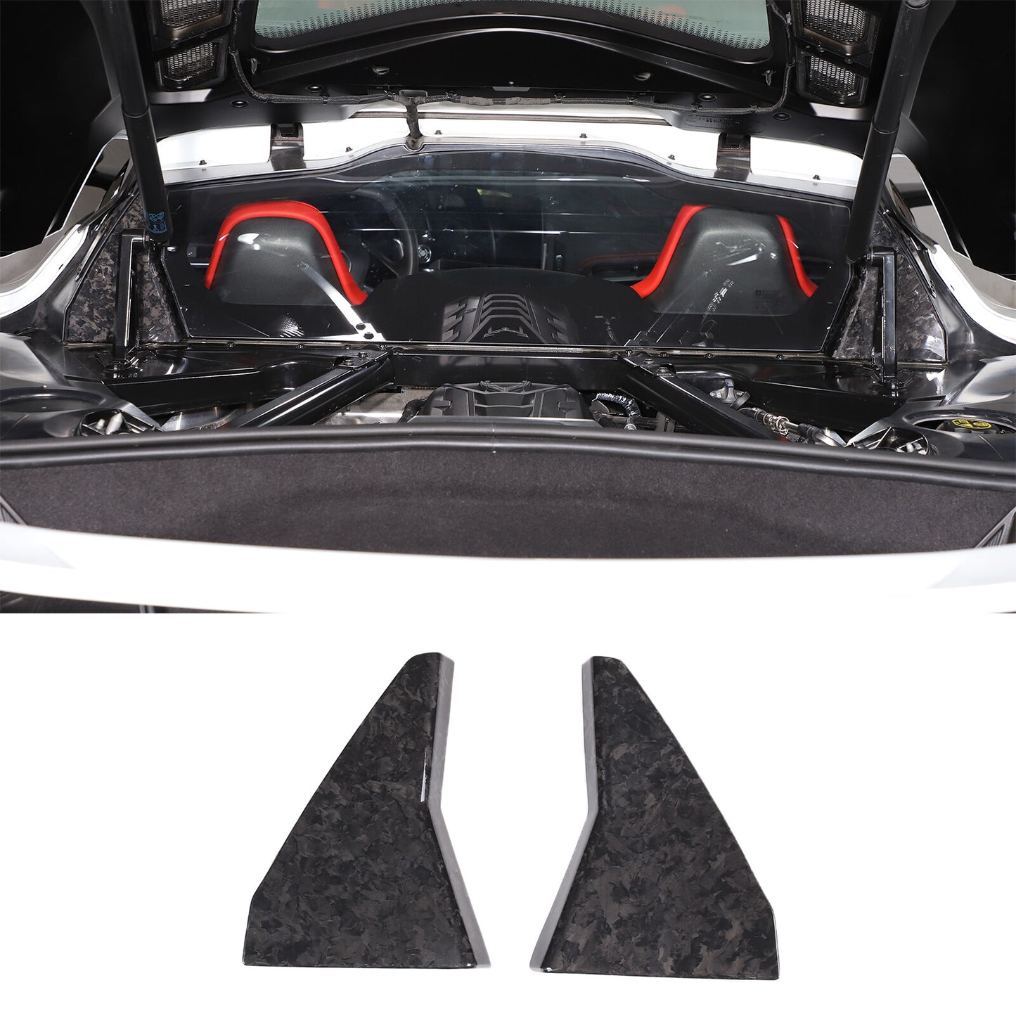 Forged carbon fiber rear window cover suitable for Corvette C8 Z51 Z06 2020-2023- n