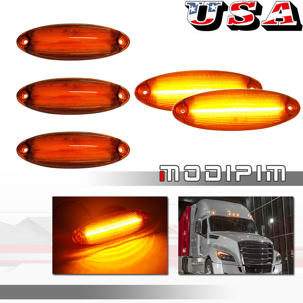 Only equipped with amber yellow LED cab roof marker light suitable for Freightliner Cascadia over 2008- v