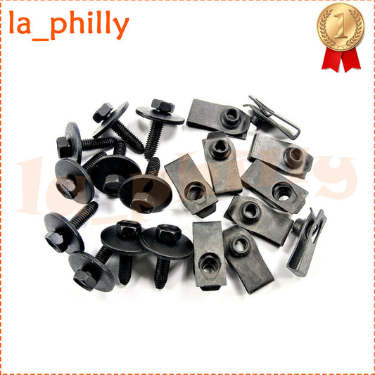 10Pcs for Ford 147163194 Truck Body Bolts  U-nut Clips- M6-1.0 x 25mm- 10mm Hex