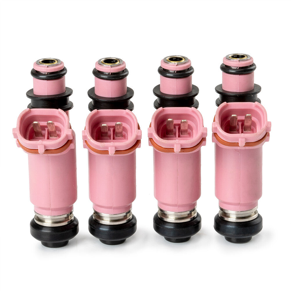 4 new pink 565cc fuel injectors for Subaru STI WRX Forester 16611-AA370