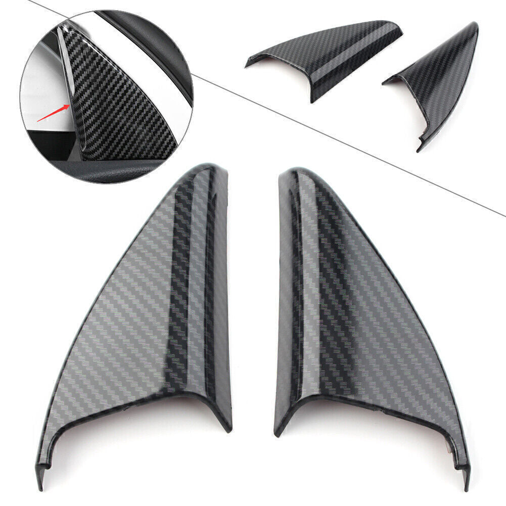 A Pillar Triangle Frame Cover Trim Fit for Benz A-Class A220 W177 2019 Carbon Fiber