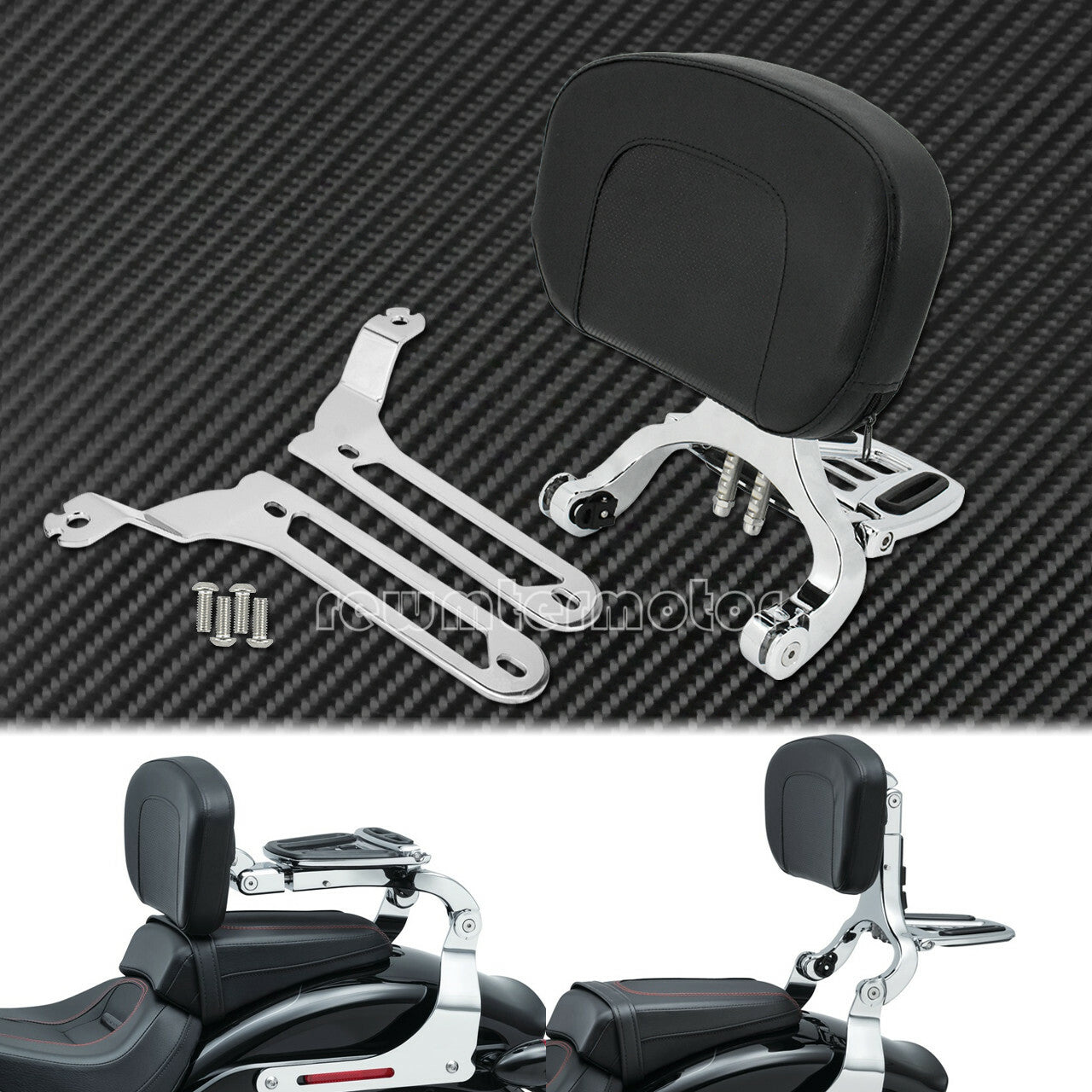 Multi-Purpose Driver  Passenger Backrest Fit for Harley Fat Bob FXFB 2018-2022