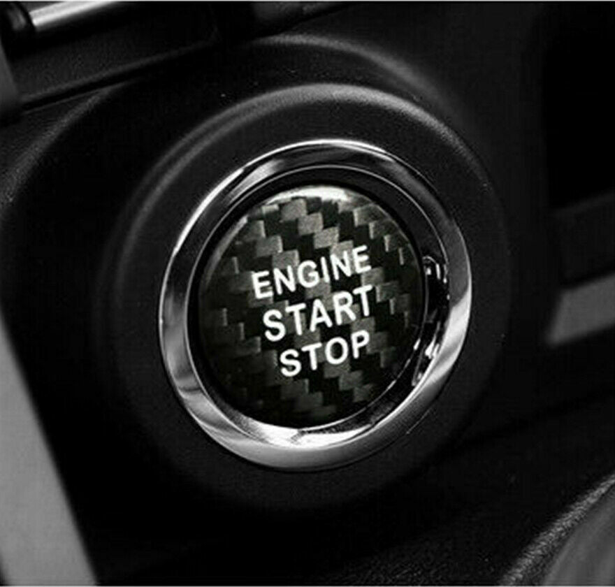 Black carbon fiber engine start button protective cover suitable for Lexus RX350 (2013-17)
