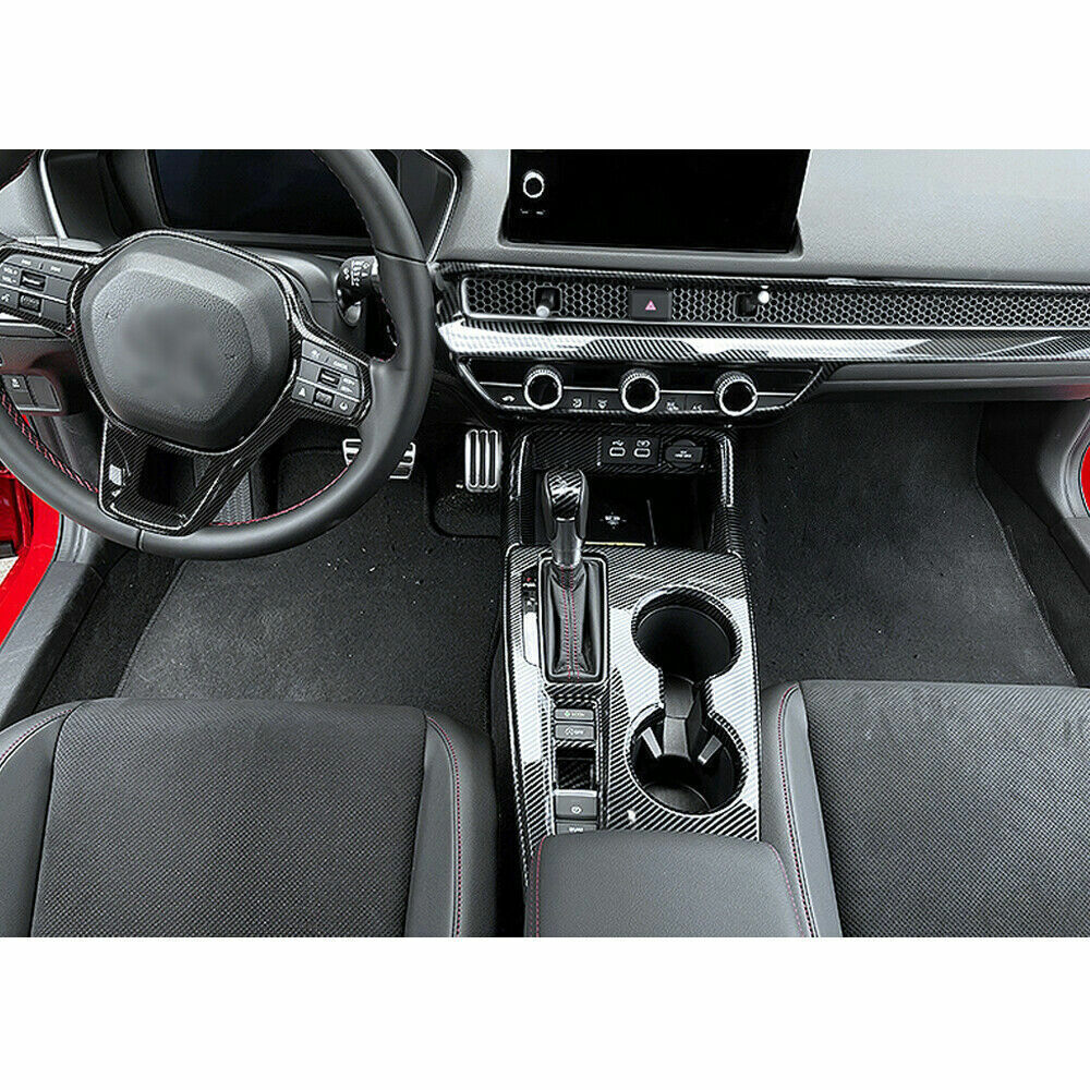 A Post Speaker Frame Cover Trim 2PCS for Honda for Civic 2022-2023 11th Carbon Fiber