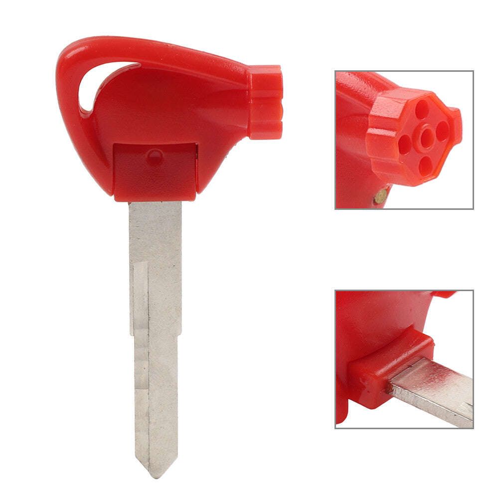 Right Ignition Key Blank Uncut Blade Red Red for Yamaha Motorbike Scooter Q
